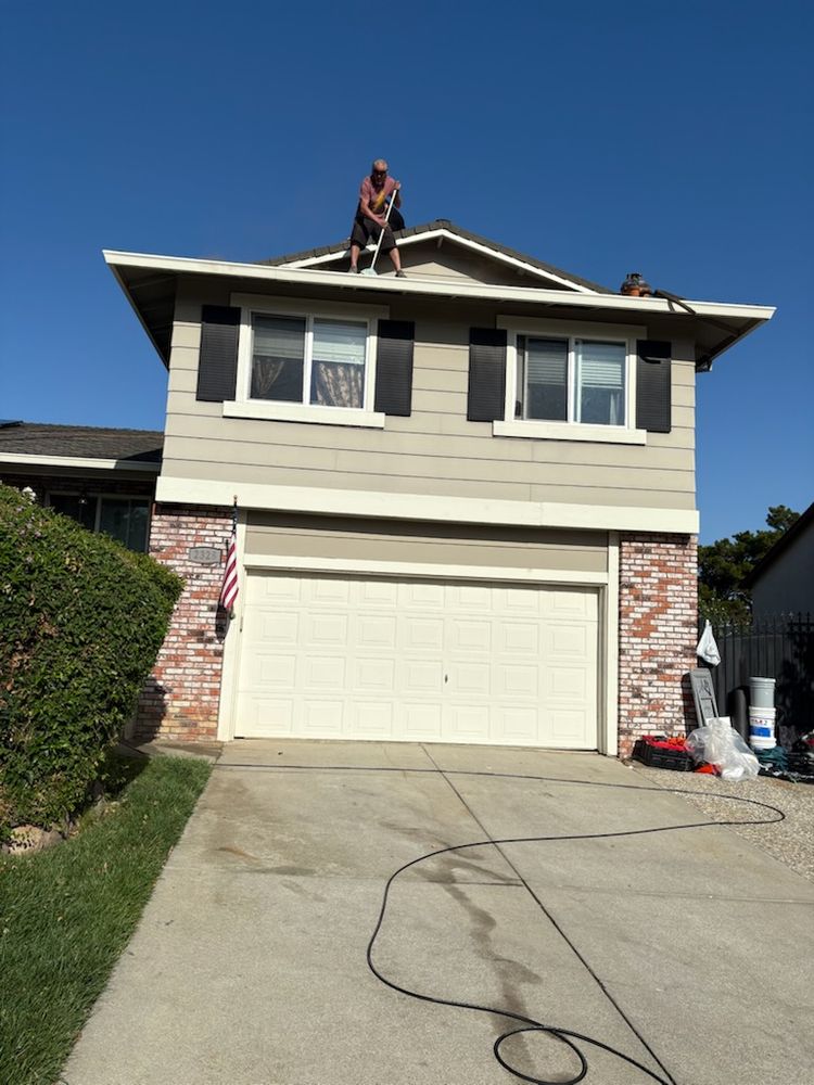 Residential electrical work on a two-story house