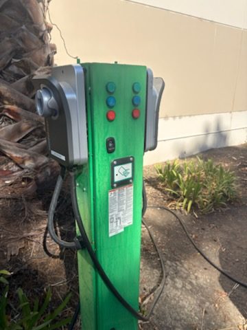 Green dual-port EV charging station